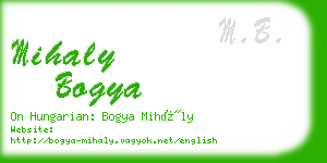 mihaly bogya business card
